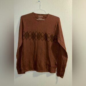 Austin Clothing Co. Brown Argyle Long Sleeve Shirt